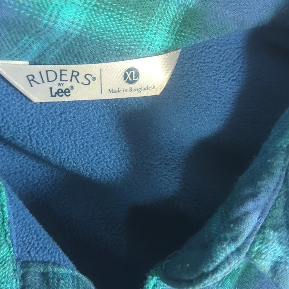 Rider By Lee Button Down Insulated Long Sleeve Flannel Shirt XL Women's - Picture 5 of 8